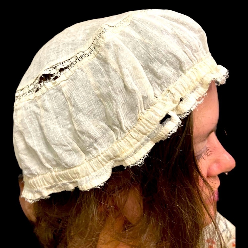 Edwardian Cotton Bed Hat